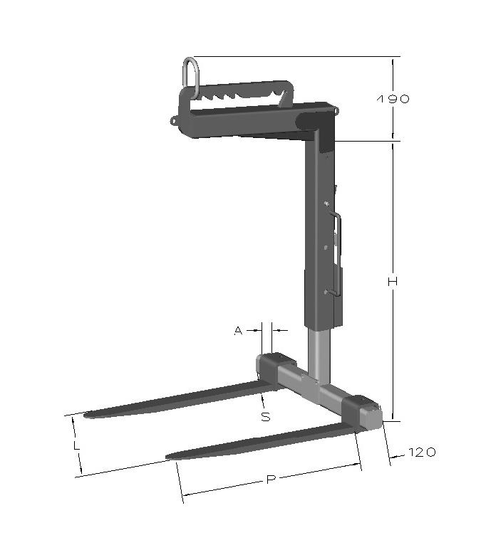 FURCA MACARA POLIERI T/20 echilibrare manuala sau cu arc 2000kg FURCA MACARA POLIERI T/20 echilibrare manuala sau cu arc 2000kg